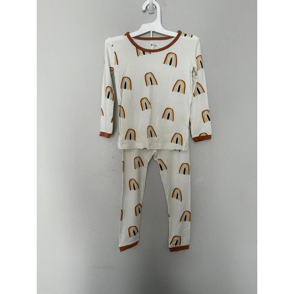 Kyte baby spice rainbow long sleeve pj set 4t NWOT